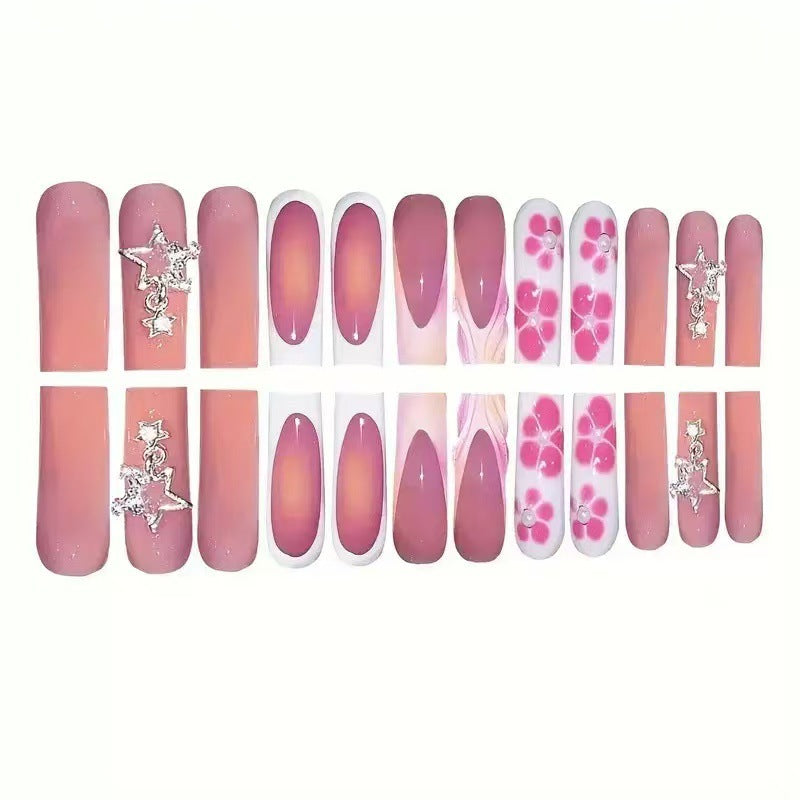 Decorative Floral Press-On Nails Stornfield