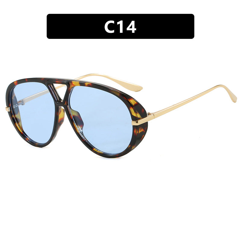 Women's oversized sunglasses with elegant plastic frame and mirrored lenses Stornfield