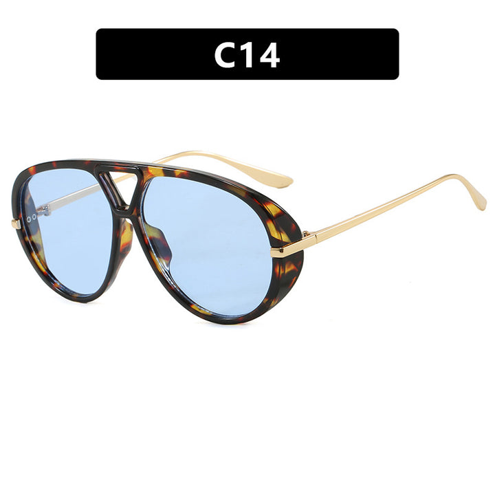 Women's oversized sunglasses with elegant plastic frame and mirrored lenses Stornfield