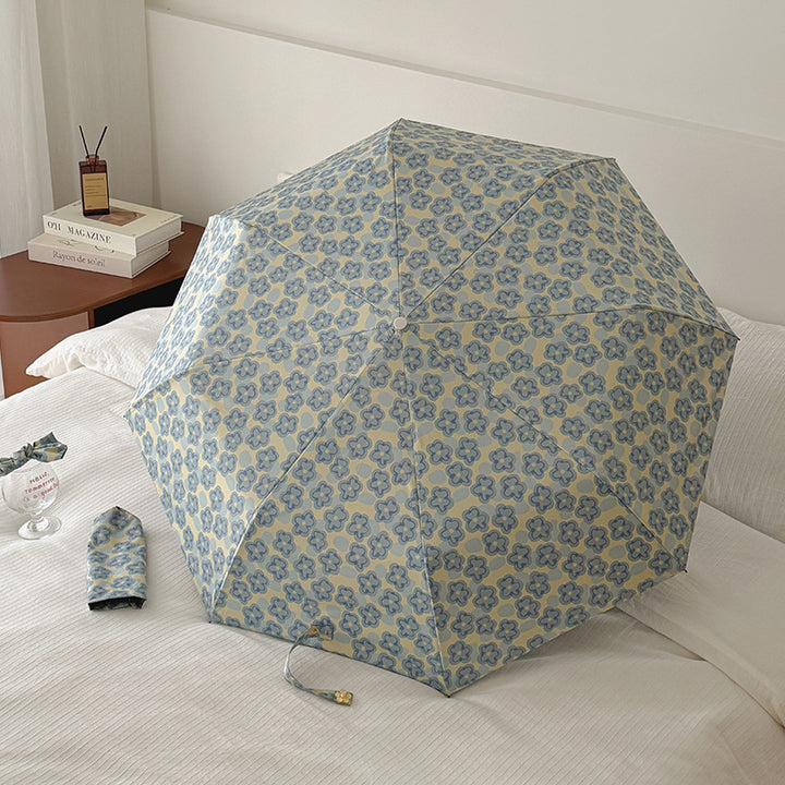 Ladies Collapsible Umbrella with Elegant Floral Pattern Stornfield