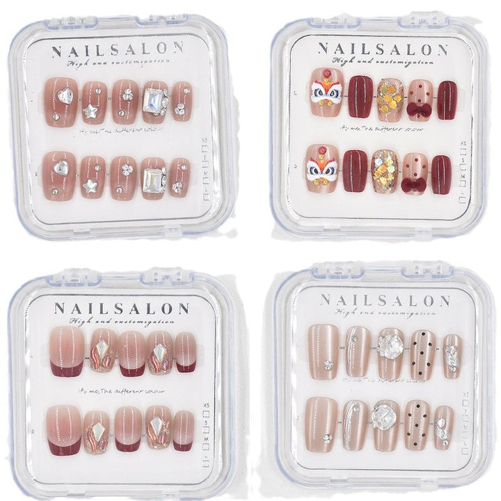 Glamorous Heart-Themed Press-On Nail Set Stornfield