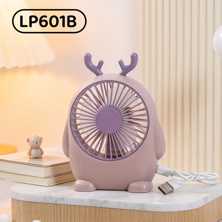 Ladies Portable Mini Table Fan with Cute Character Design Stornfield