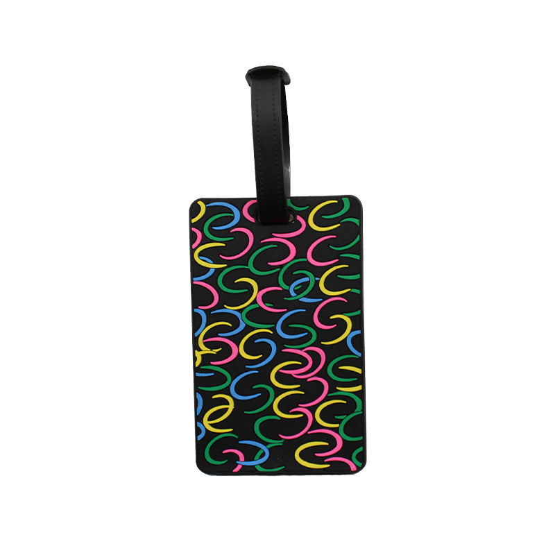 Unisex Luggage Tag with Modern Geometric Design Bowlift