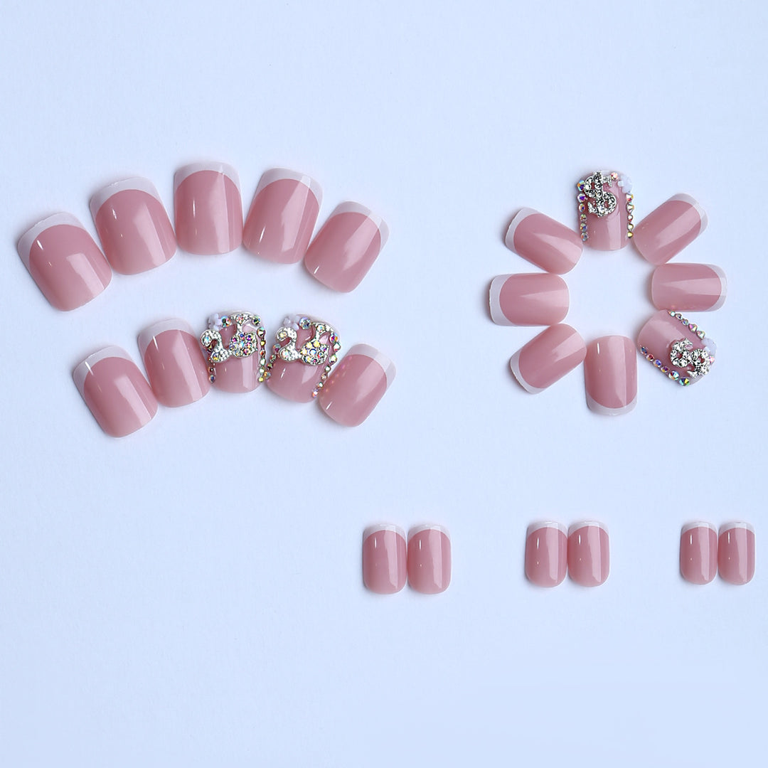 Premium artificial nails with sparkling 3D applications Stornfield