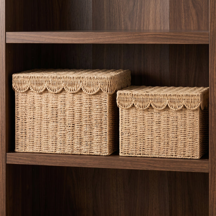 Decorative Woven Storage Chest with Lid Stornfield
