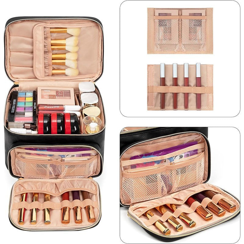 Luxurious Cosmetic Organizer Bag with Separate Compartment System Stornfield