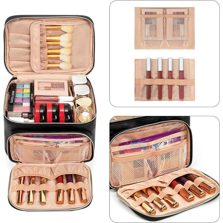 Luxurious Cosmetic Organizer Bag with Separate Compartment System Stornfield