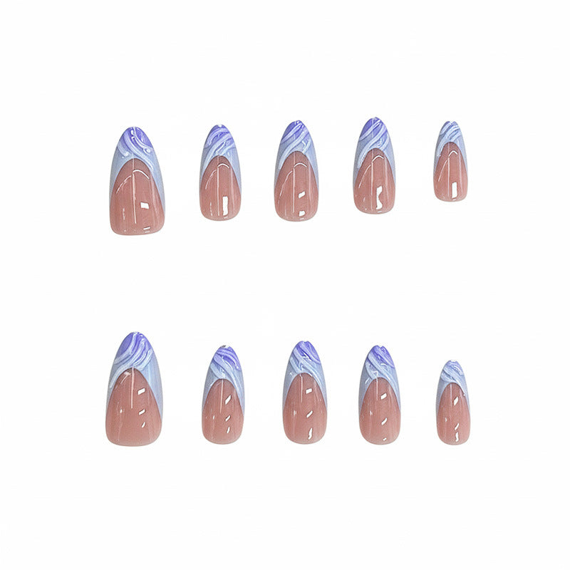 Artistic Watercolor Press-On Nail Set Stornfield