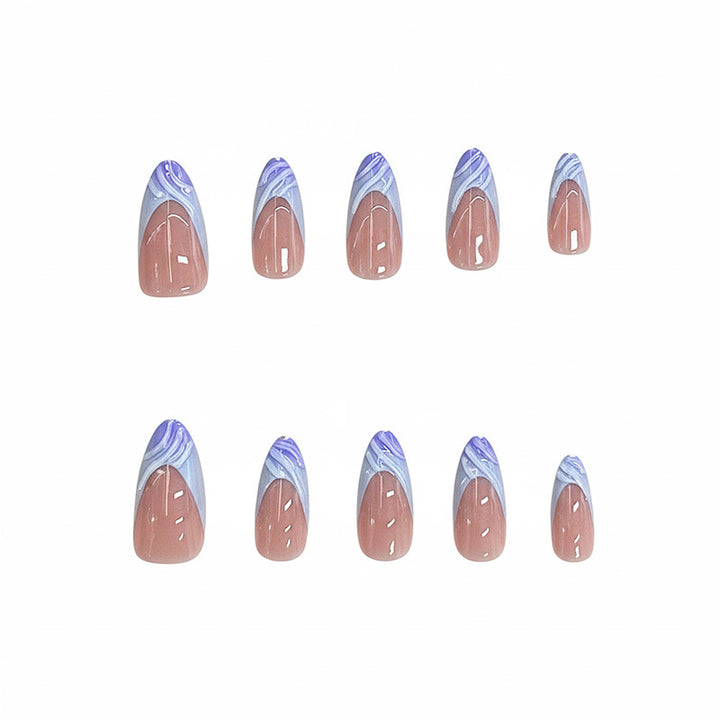 Artistic Watercolor Press-On Nail Set Stornfield