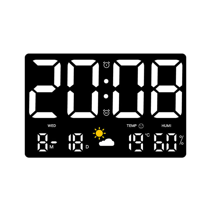 Digital wall decoration clock with temperature and humidity display Stornfield