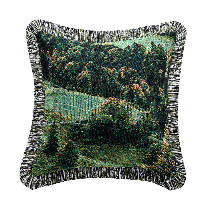 Scenic Nature-Themed Decorative Pillow