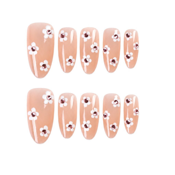 Art nail set with floral 3D details Stornfield