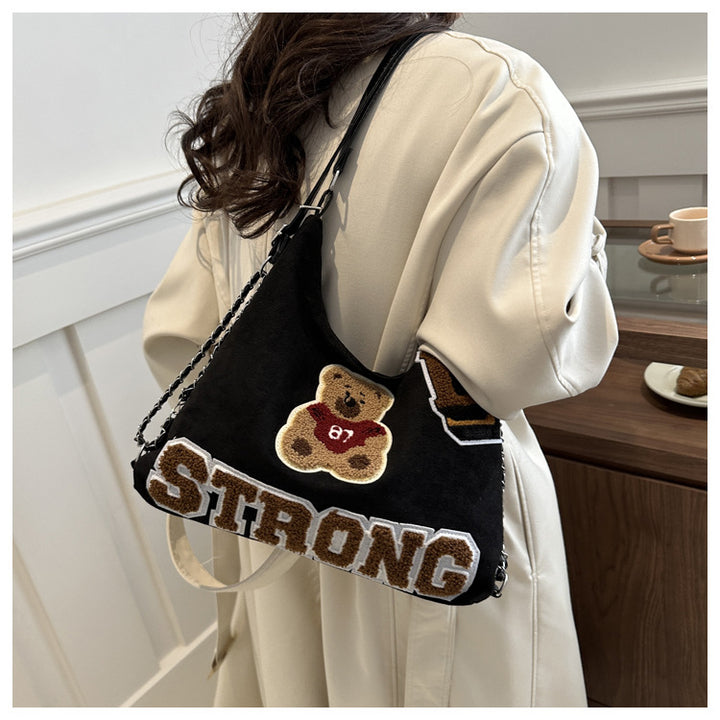 Shoulder bag in playful bear pattern Stornfield