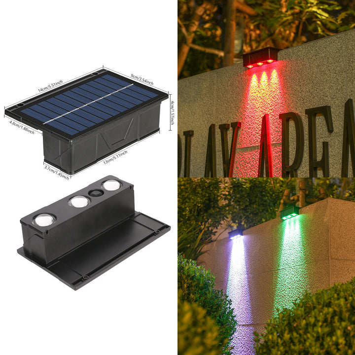 Outdoor Solar RGB Wall-Mounted Accent Lights With Dual-Beam Waterproof Design Stornfield