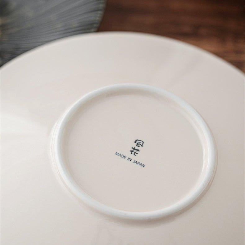 Handcrafted Japanese Mino Ware Ceramic Wrinkled Plates | Stornfield