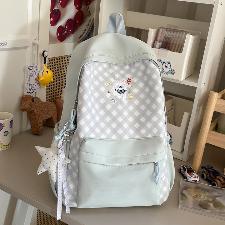 Cute Decorative Checked Pattern Backpack Stornfield