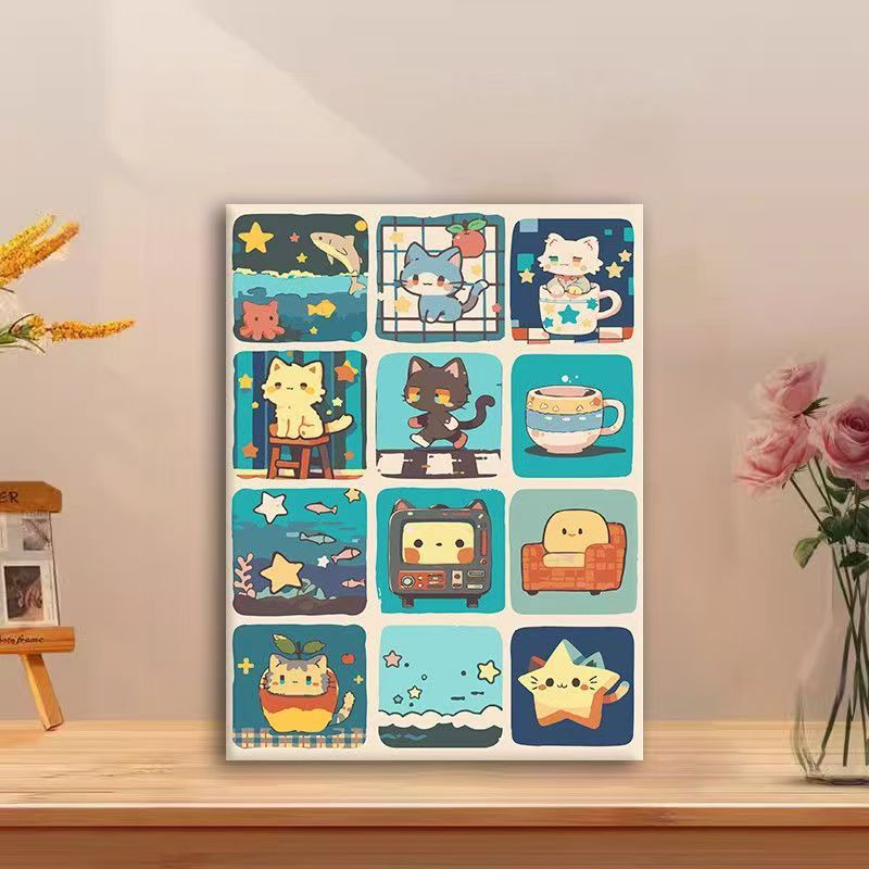 Playful Cat Comic Canvas Art Stornfield