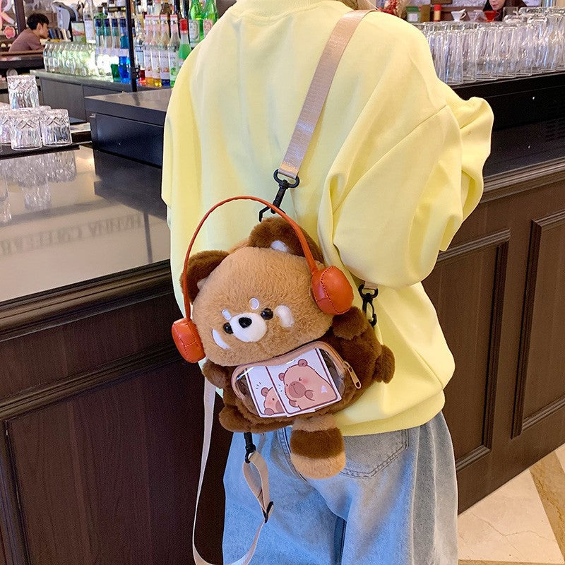 Plush Shoulder Bag in Bear Design Stornfield