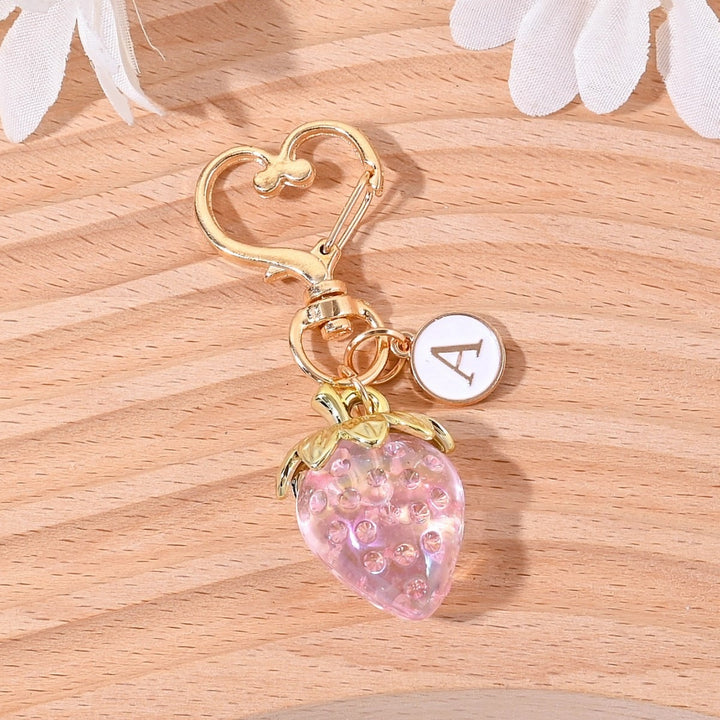 Keychain with Fruity Strawberry Design Stornfield