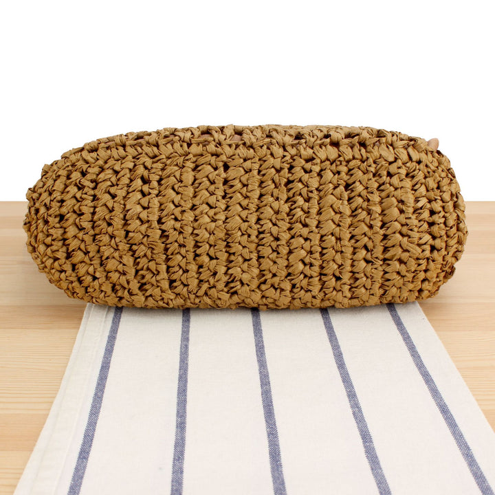 Beach Shoulder Bag Made of Natural Weave with Elegant Chain Decoration Stornfield