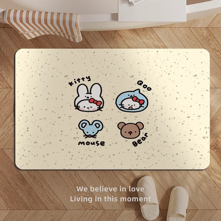Cute Kitty-Themed Memory Foam Bath Mat Stornfield