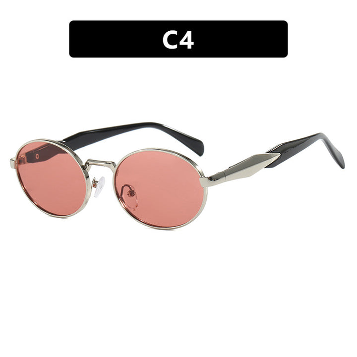 Women's designer sunglasses with unique oval frame and luxurious accents Stornfield