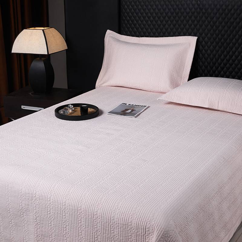 Lightweight Quilted Matelassé Bed Coverlet Set with Pillowcases