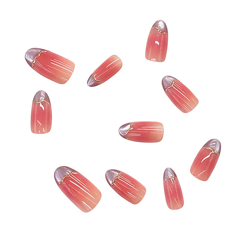 Elegant Marble Design Press-On Nails Stornfield