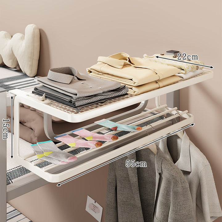 Space-Saving Under-Rail Clothes Hanging Organizer