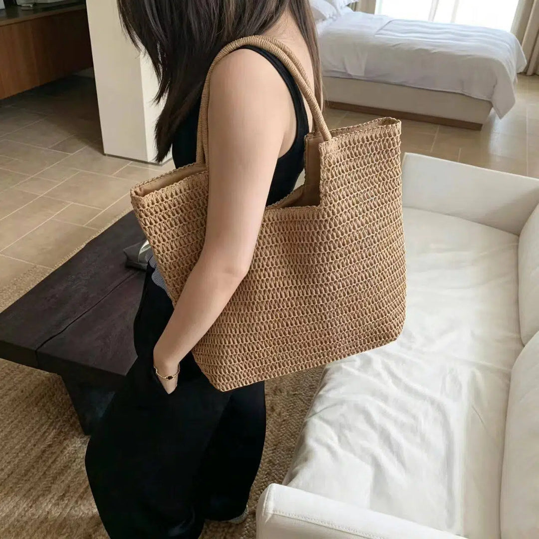 Shopping net with handwoven design Stornfield