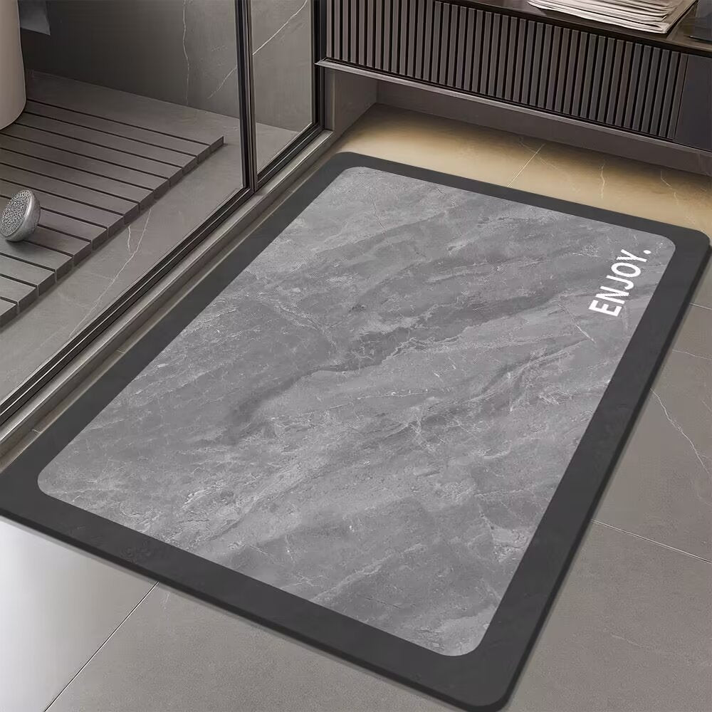 Stylish Marble Pattern Bath Mat