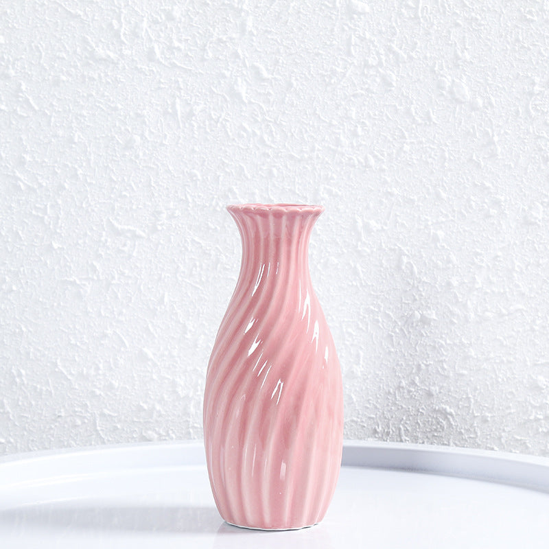 Decorative Spiral Ceramic Flower Vase Stornfeild