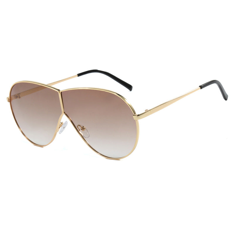 Women's pilot sunglasses with elegant golden frame and blue lenses Stornfield