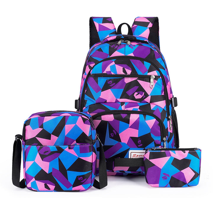 Versatile backpack set with creative geometric patterns Stornfield