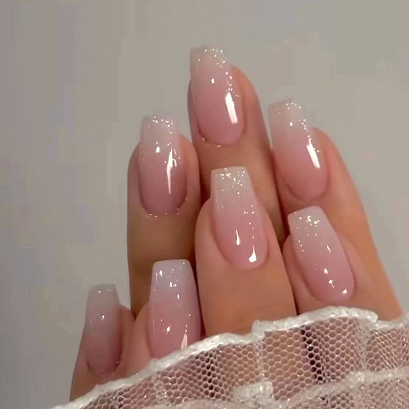 Art nails with elegant gradient and high gloss finish Stornfield