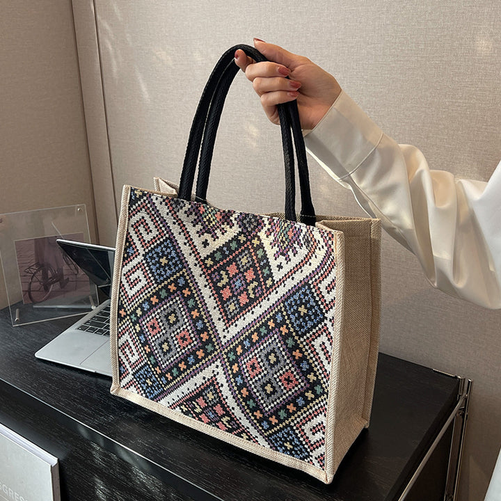 Artisan-Inspired Geometric Tote Bag