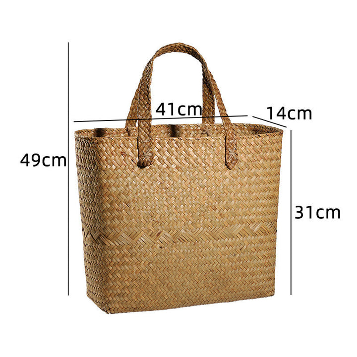 Premium Handwoven Natural Storage Tote Stornfield