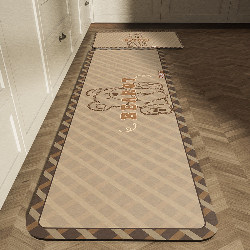 Classic Checkerboard Kitchen Runner Mat