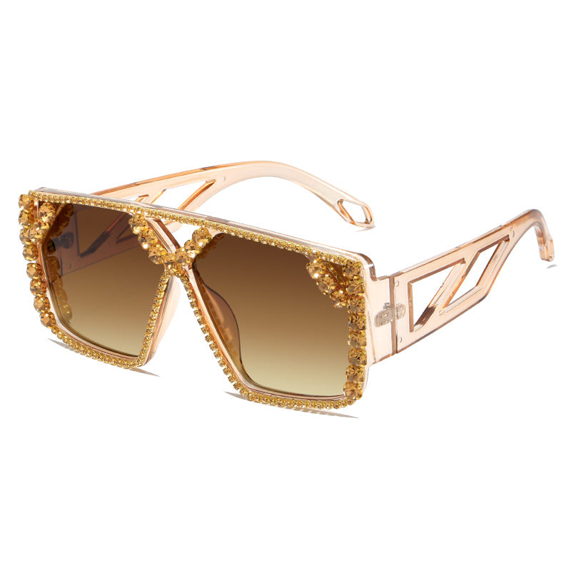 Women's Glamorous Oversized Sunglasses with Sparkling Frame and UV Protection Stornfield