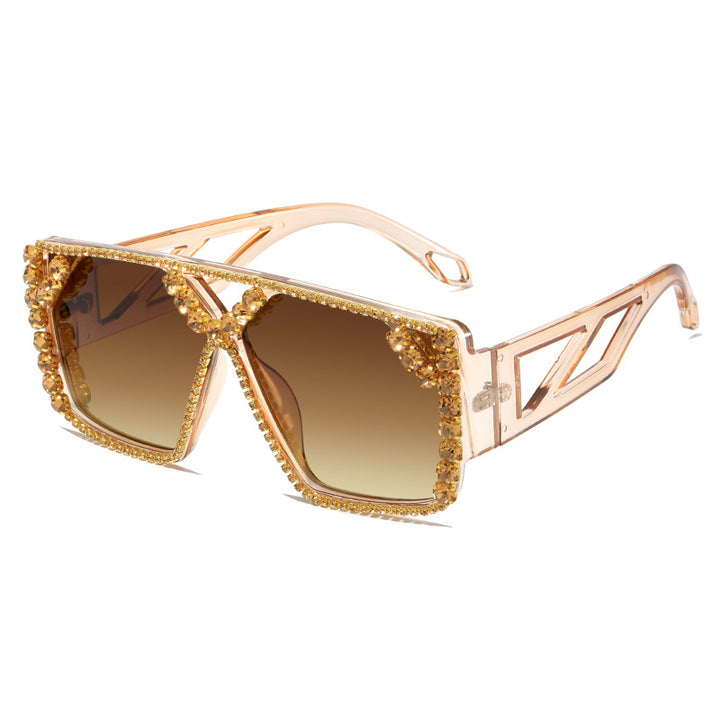 Women's Glamorous Oversized Sunglasses with Sparkling Frame and UV Protection Stornfield