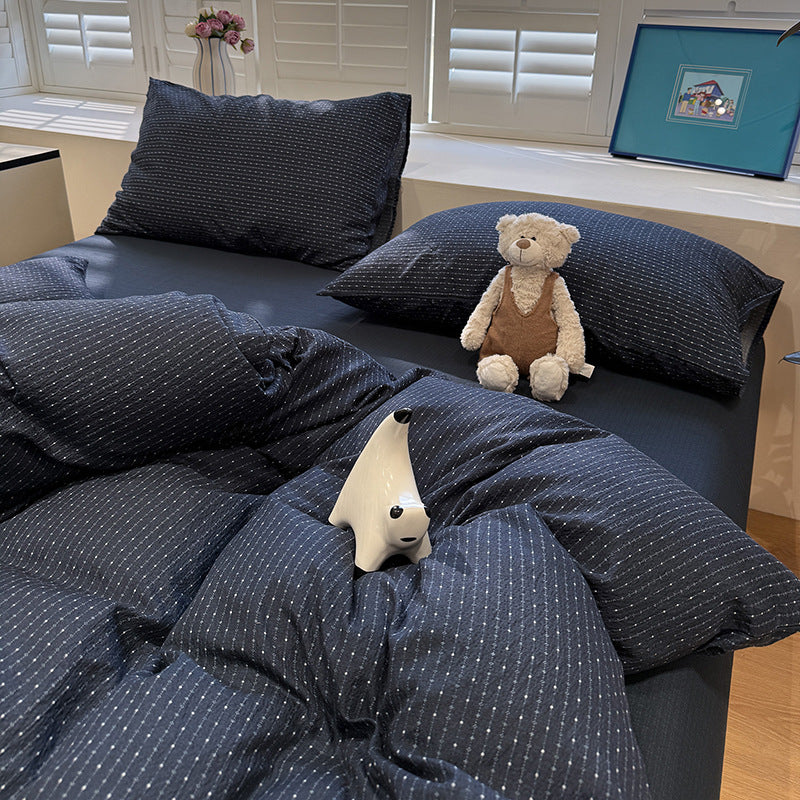 Premium Soft Striped Quilt Set