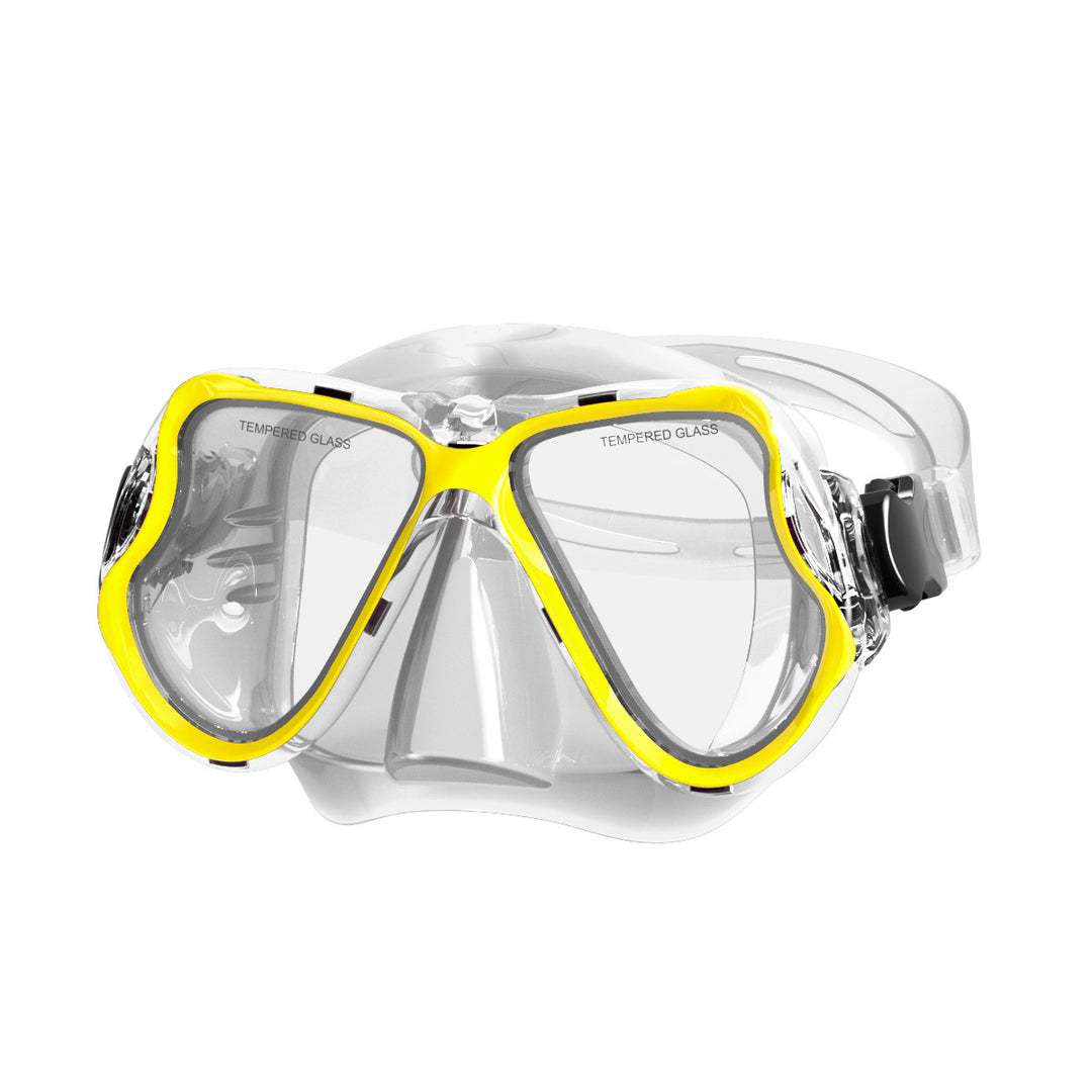 Diving mask with wide field of vision and impact-resistant design Stornfield