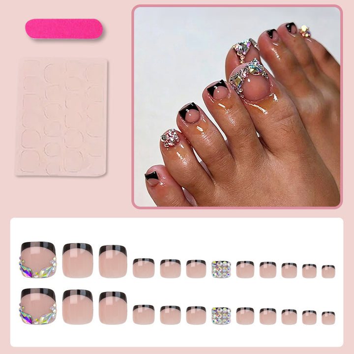 Nail Art Set with glamorous rhinestones and elegant gradients Stornfield