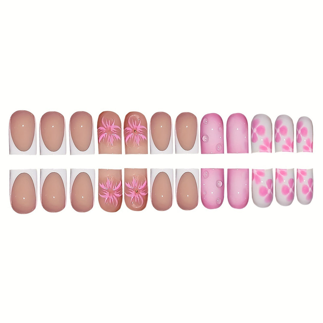 Artistic Floral Nail Art Extensions Stornfield