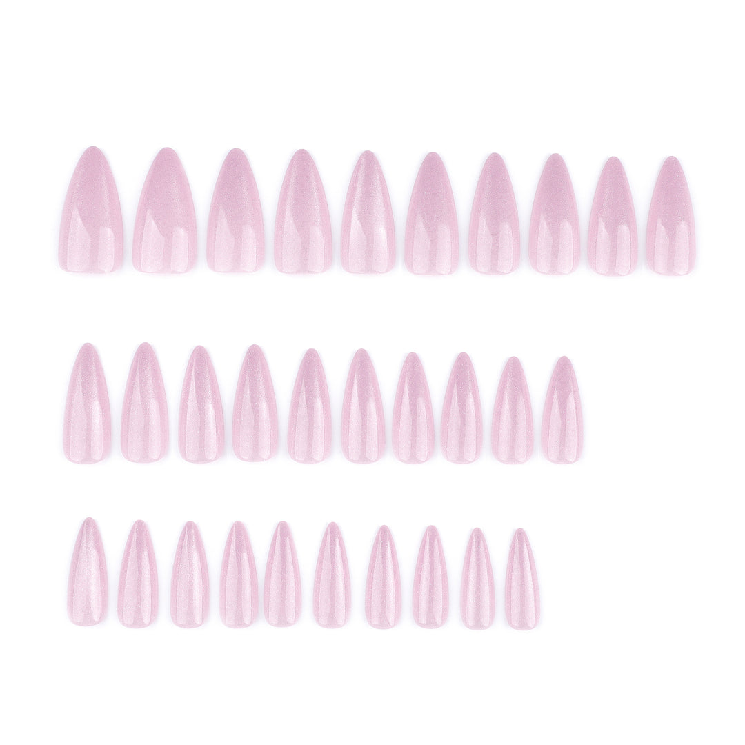 Artful Stiletto Nails with Shimmering Glitter Stornfield