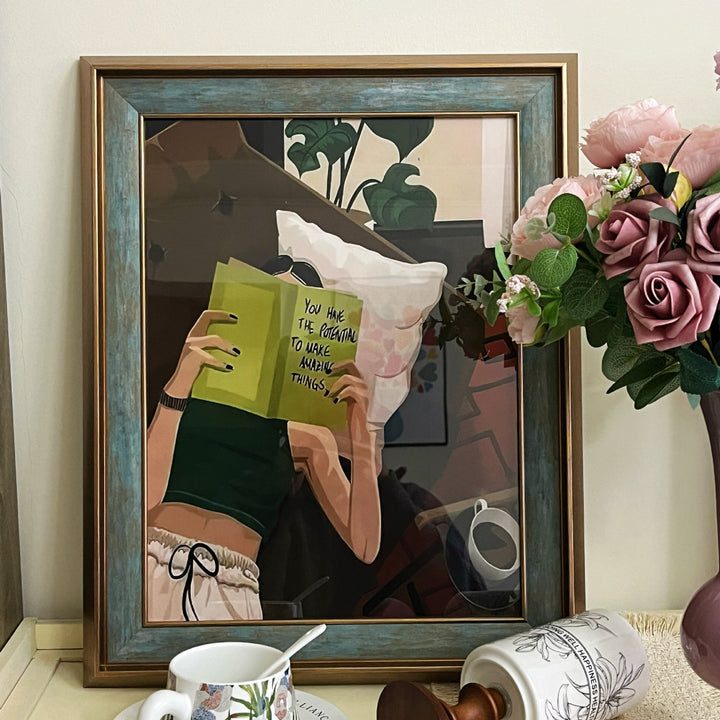 Framed Equestrian Art Print for Home Decor