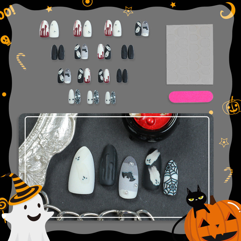 Thematic Halloween Press-On Nail Art Set