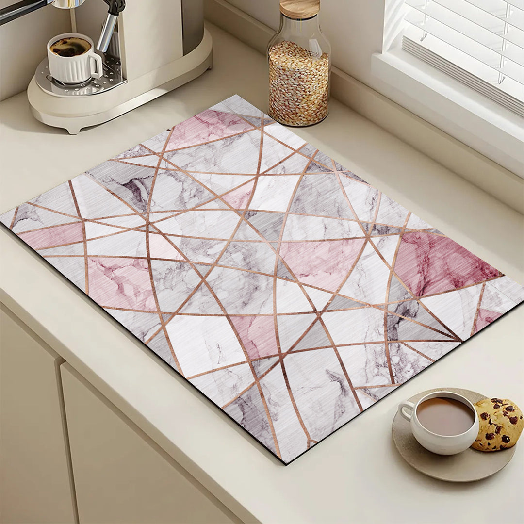 Abstract Geometric Kitchen Mat Stornfield