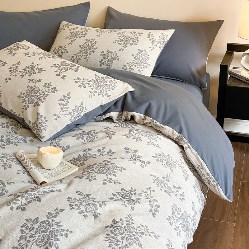 Soft Floral Print Bedding Set