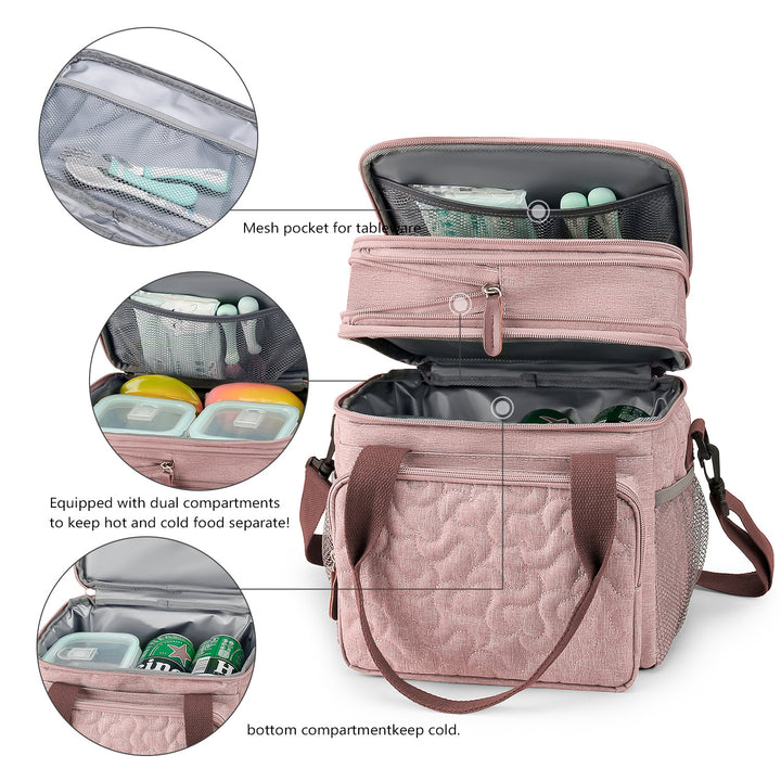 Cooler bag with insulated compartments and reinforced carrying system Stornfield